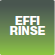 System EFFI-RINSE zapewnia idealną higienę przy pełnych cyklach płukania w liniowej temperaturze 85°C dzięki wbudowanej pompie wspomagającej płukanie oraz konstrukcji systemu przerw powietrznych. System pracuje także przy niskim ciśnieniu wody, stając się idealnym rozwiązaniem, kiedy instalacja wodna nie spełnia wymaganego, minimalnego ciśnienia 2 barów. Zielona kontrolka EFFI-RINSE pokazuje, kiedy system płukania jest aktywny.
