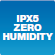 IPX5 - ZEROWA WILGOTNOŚĆ - Pełna ochrona IPX5 przed myciem wężem z wodą i wilgotnością zewnętrzną.